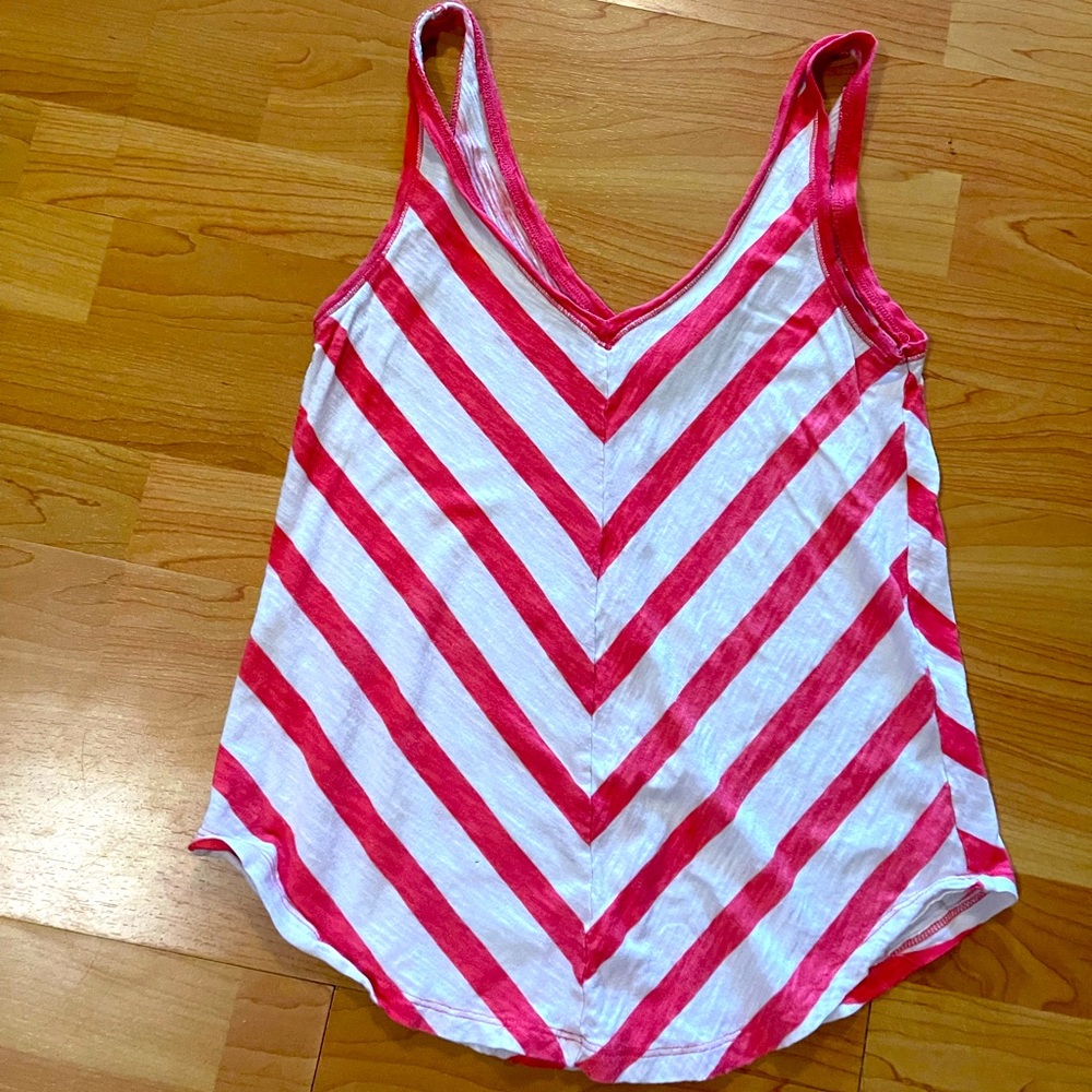 V-Neck Striped Tank Top